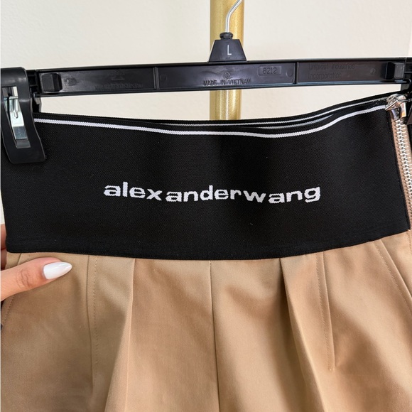 Alexander Wang Tan High-Waisted Shorts - Picture 3 of 5